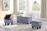 [VIDEO] Large Storage Ottoman Bench Set, 3 in 1 Combination Ottoman, Tufted Ottoman Linen Bench for Living Room, Entryway, Hallway, Bedroom Support 25