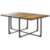 11-Piece Patio All-Weather PE Wicker Dining Table Set with Wood Tabletop for 10, Brown Rattan+Beige Cushion