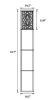 65"H BROWN 3-SHELF WITH FLOWER SHADE FLOOR LAMP