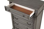 Grace Queen 5 Pc Bedroom Set in Gray