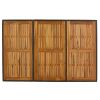 11-Piece Patio All-Weather PE Wicker Dining Table Set with Wood Tabletop for 10, Brown Rattan+Beige Cushion