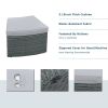 10-Piece Outdoor Sectional Half Round Patio Rattan Sofa Set, PE Wicker Conversation Furniture Set for Free Combination, Light Gray