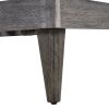 Outdoor 3-Piece Patio Furniture Set Solid Wood Sectional Sofa Set with Coffee Table Conversation Set with Side Table and Cushions, Grey+Beige