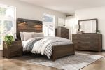 Bold Look Bedroom Furniture Antique Brown Finish 1pc Dresser of 6 Drawers Ball Bearing Glides Wooden Furniture