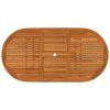 7 Piece Patio Dining Set Solid Wood Eucalyptus