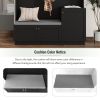 ON-TREND Elegant Design Hall Tree with Comfort and Storage Solutions, Functional Hallway Shoe Cabinet with Bench&Cushion, Modern Coat Rack with Hooks