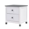 3-Pieces Bedroom Sets Twin Size House Bed with Storage Headboard, Wooden Nightstand and Storage Dresser,Gray