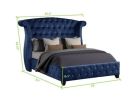 Sophia Queen 5 Pc Upholstery Bedroom Set Made With Wood in Blue