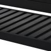 Hall Tree with 4 Hooks and Hinged Lid, Coat Hanger, Entryway Bench, Storage Bench, 3-in-1 Design, 69INCH, for Entrance, Hallway (Black)