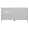 TREXM Movable Cushion Storage Bench with Drawers and Backrest for Entryway and Living Room (Gray Wash)