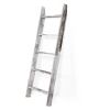 Farmhouse 4.5 Ft Wall Leaning Wood Blanket Quilt Storage Ladder Towel Rack, Bathroom Bedroom Decorative Shelf - Vintage White