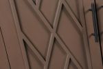 4 Door Wooden Twill Sideboard American Country Vintage Old Living Room Dining Room Hallway Entryway Cabinet (Coffe)