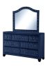 Sophia Queen 5 Pc Upholstery Bedroom Set Made With Wood in Blue