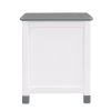 3-Pieces Bedroom Sets Full Size House Bed with Storage Headboard, Wooden Nightstand and Storage Dresser,Gray