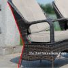 Direct Wicker Patio 7-Piece Brown Wicker Dining Set with Rattan Table and Armchair