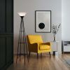 69" Metal Etagere Floor Lamp;  Charcoal Finish