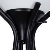69" Metal Etagere Floor Lamp;  Charcoal Finish